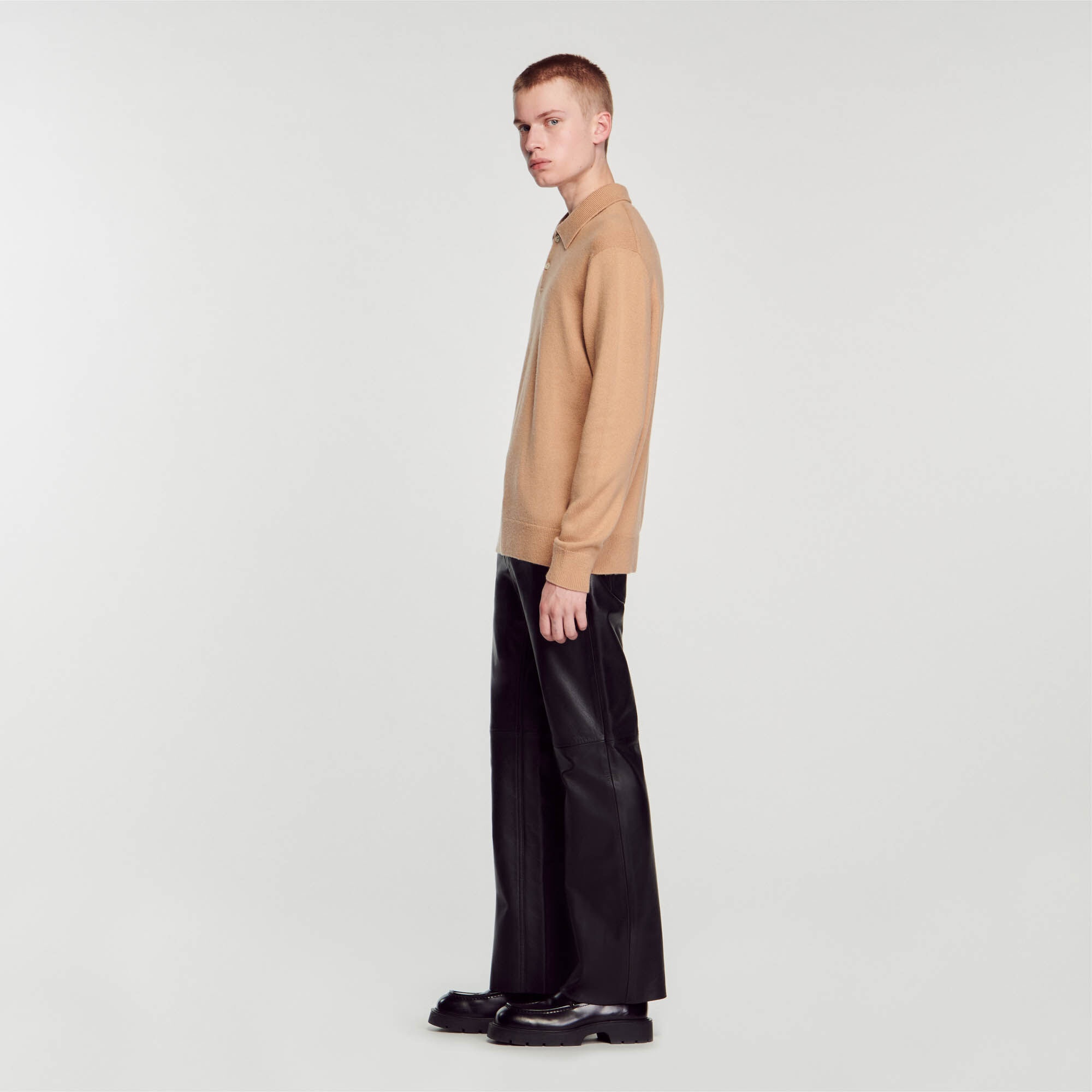 WOOL AND CASHMERE POLO SHIRT - 7