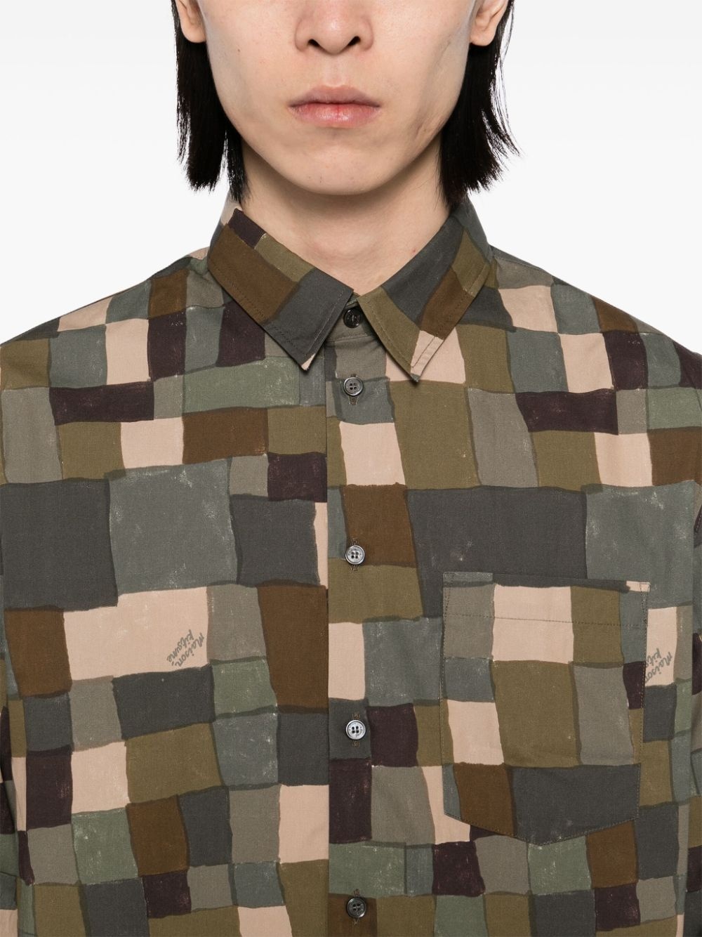 geometric-print shirt - 5