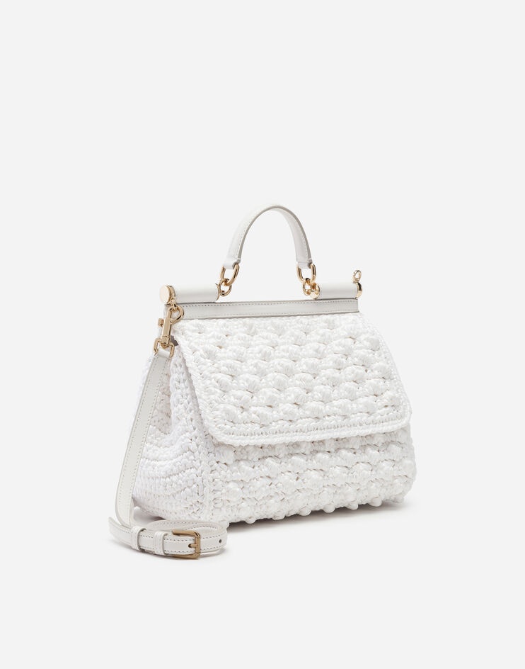 Medium Sicily bag in raffia crochet - 3