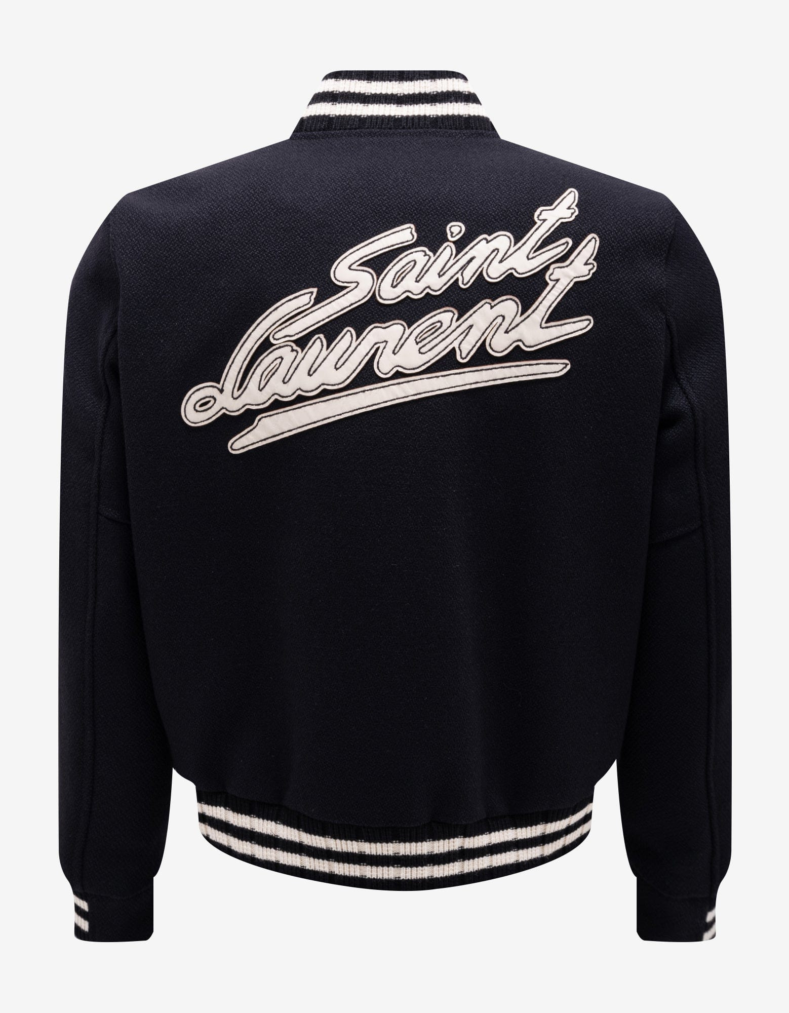 Saint Laurent Black College Teddy Jacket - 2
