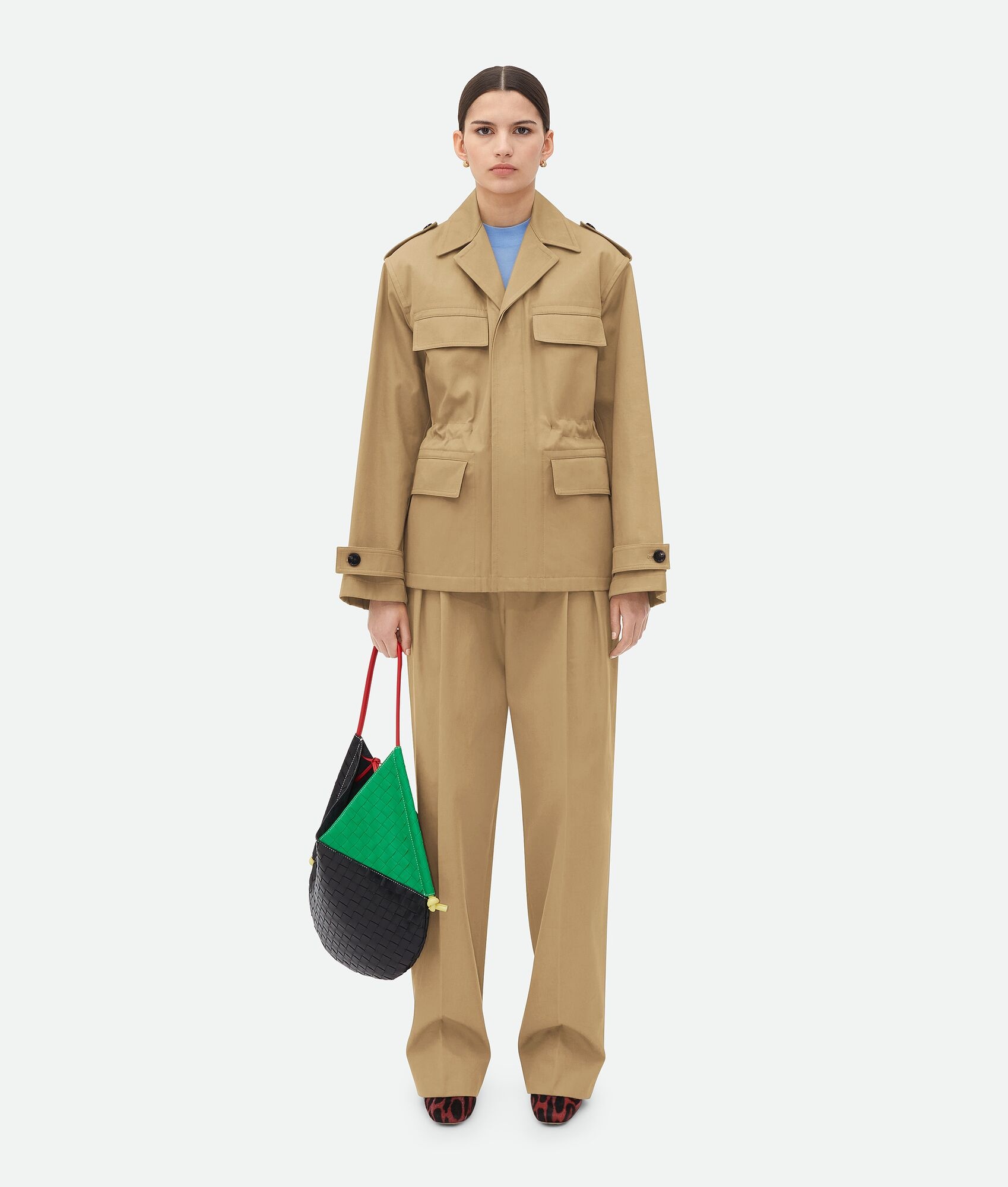 Cotton Twill Tapered Trousers - 4