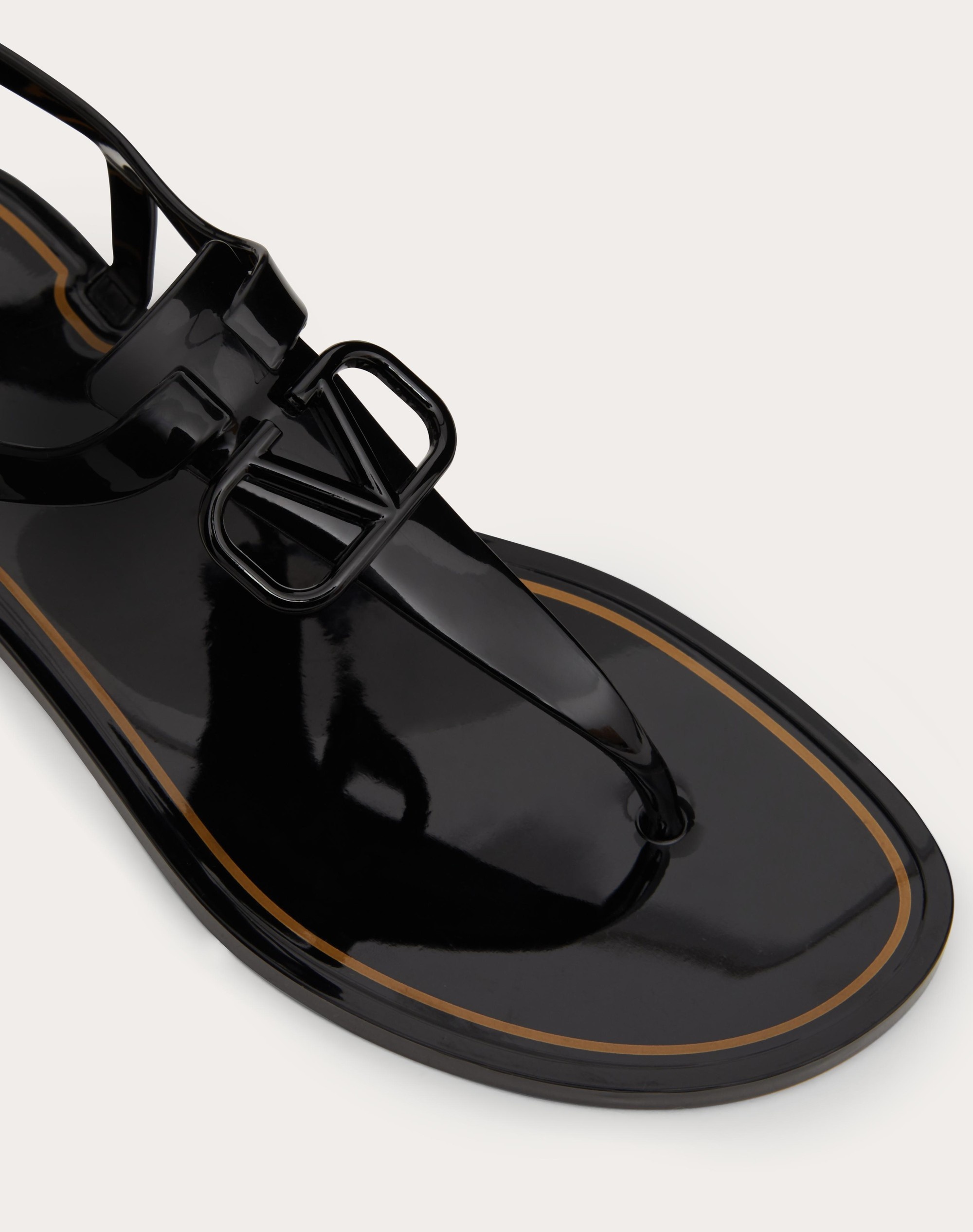 VLOGO SIGNATURE FLAT RUBBER SANDAL - 5