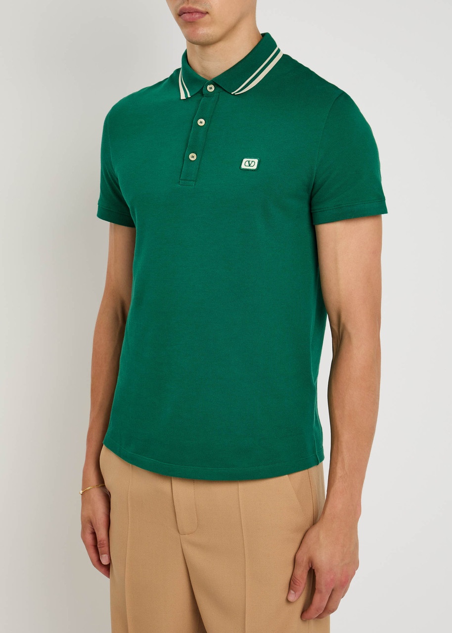 Valentino Garavani Vlogo Piqué Cotton Polo Shirt - 2