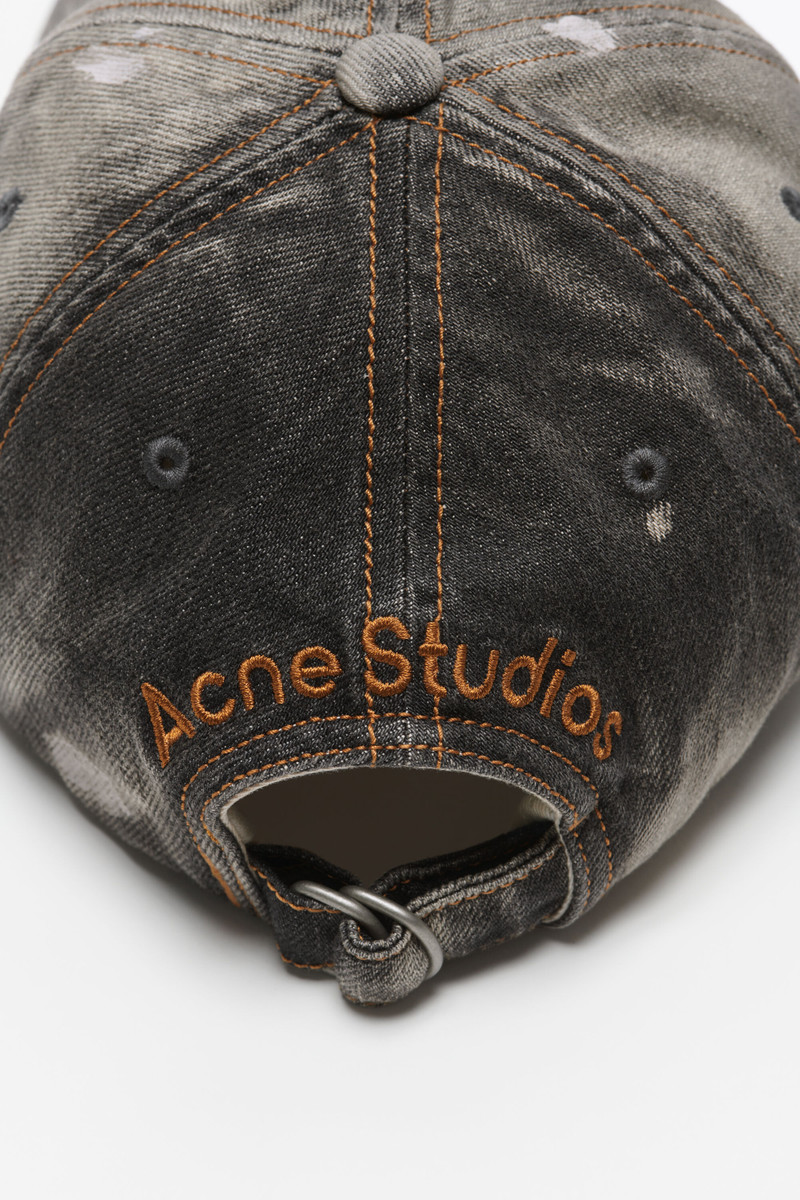 Washed denim cap - Black 3