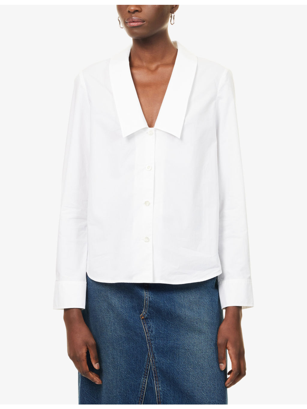 The Low Collar Cotton Shirt - 3