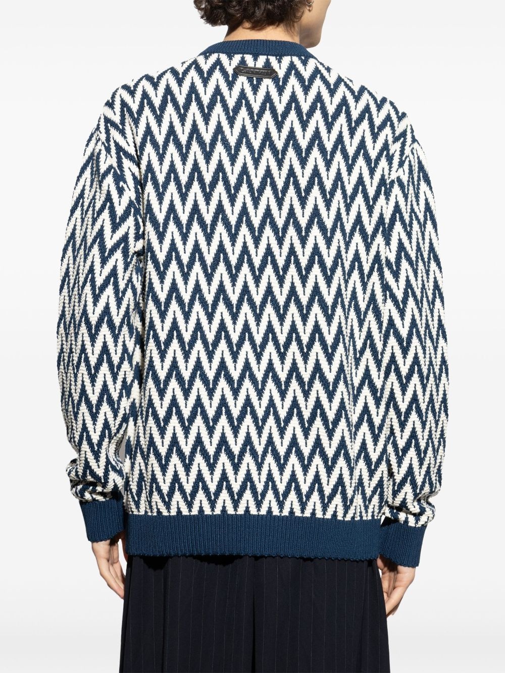 zigzag motif sweater - 4