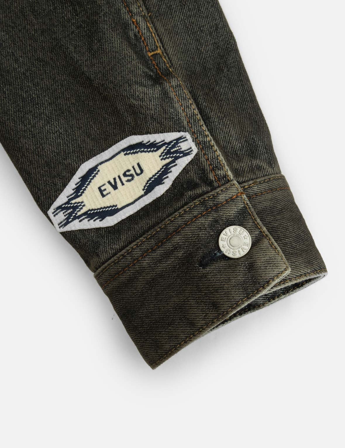 ETHNIC-INSPIRED WHEEL OF WISDOM PRINT AND EMBROIDERY RELAX FIT DENIM JACKET - 12