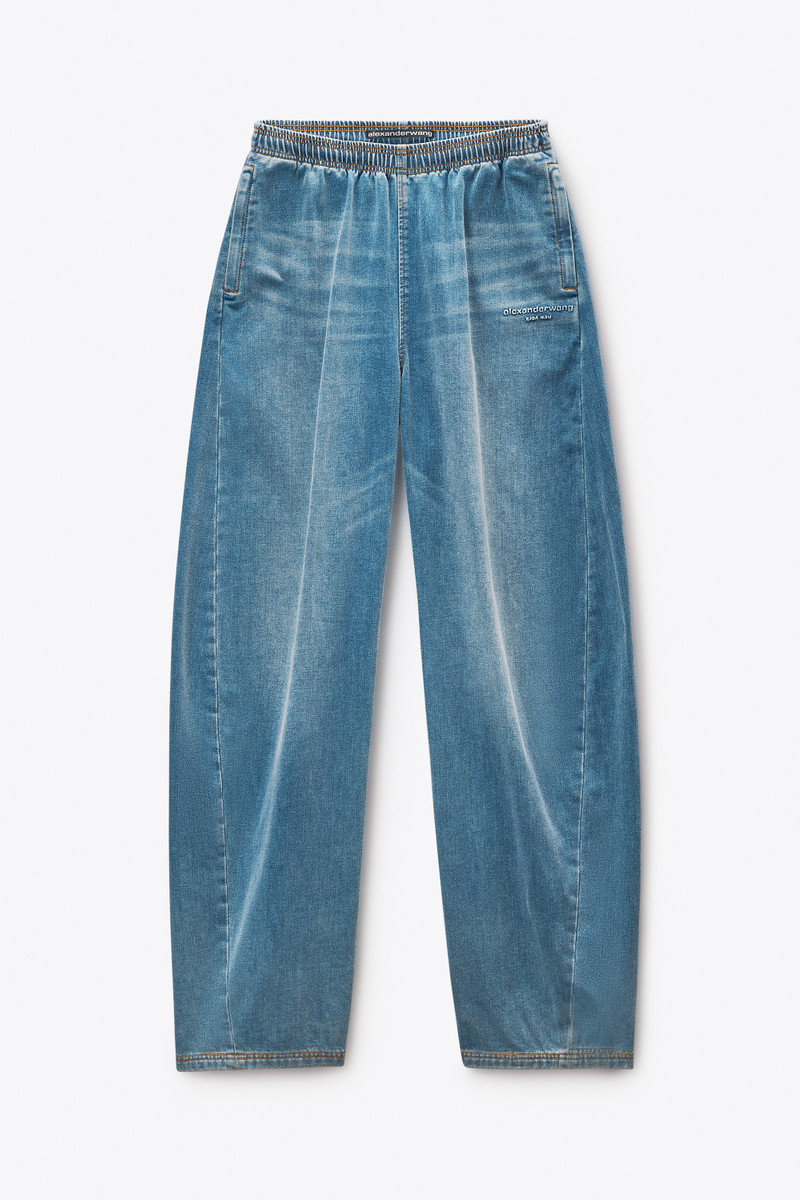 Light Blue Brushed Denim Sweatpant 1