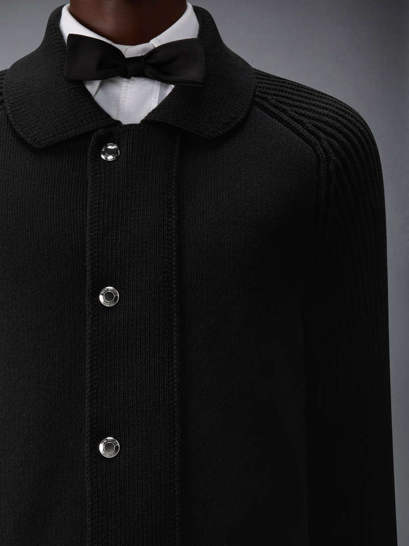 MIXED STITCH COTTON CASHMERE ZIP UP JACKET 6