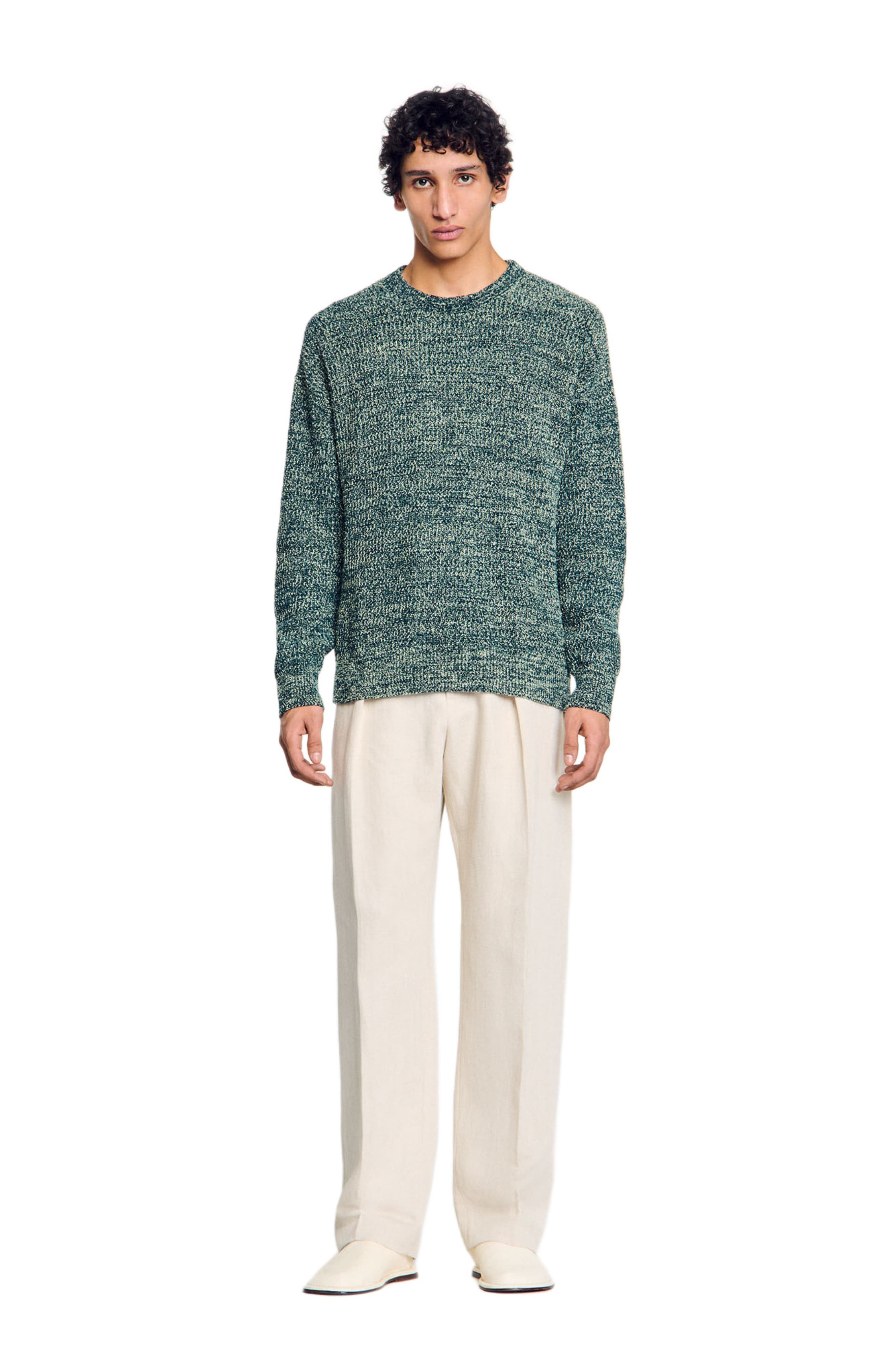 SANDRO Chenille sweater in Super Green at Nordstrom - 1