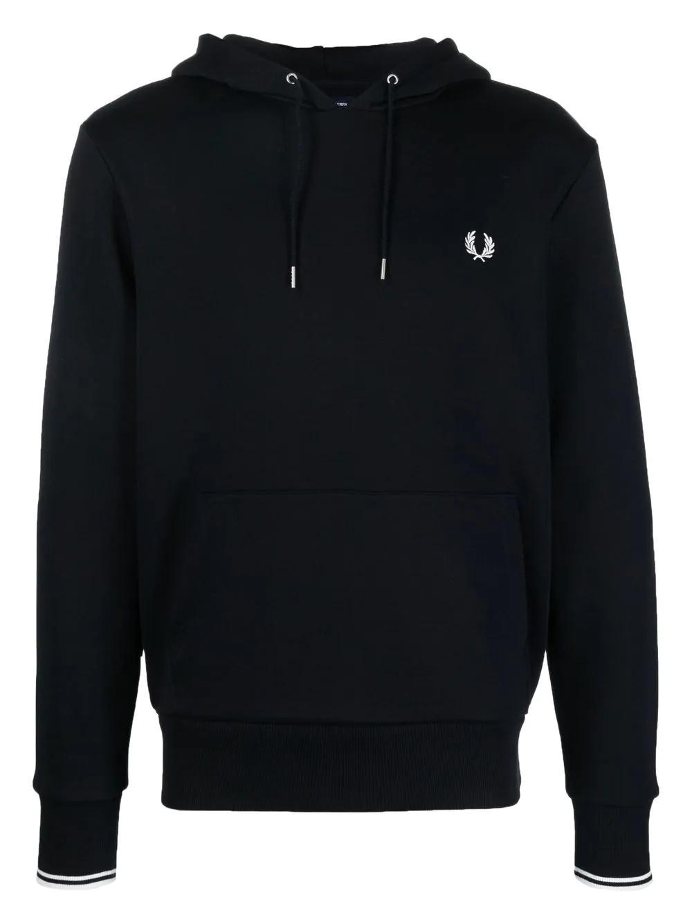 embroidered logo hoodie - 1