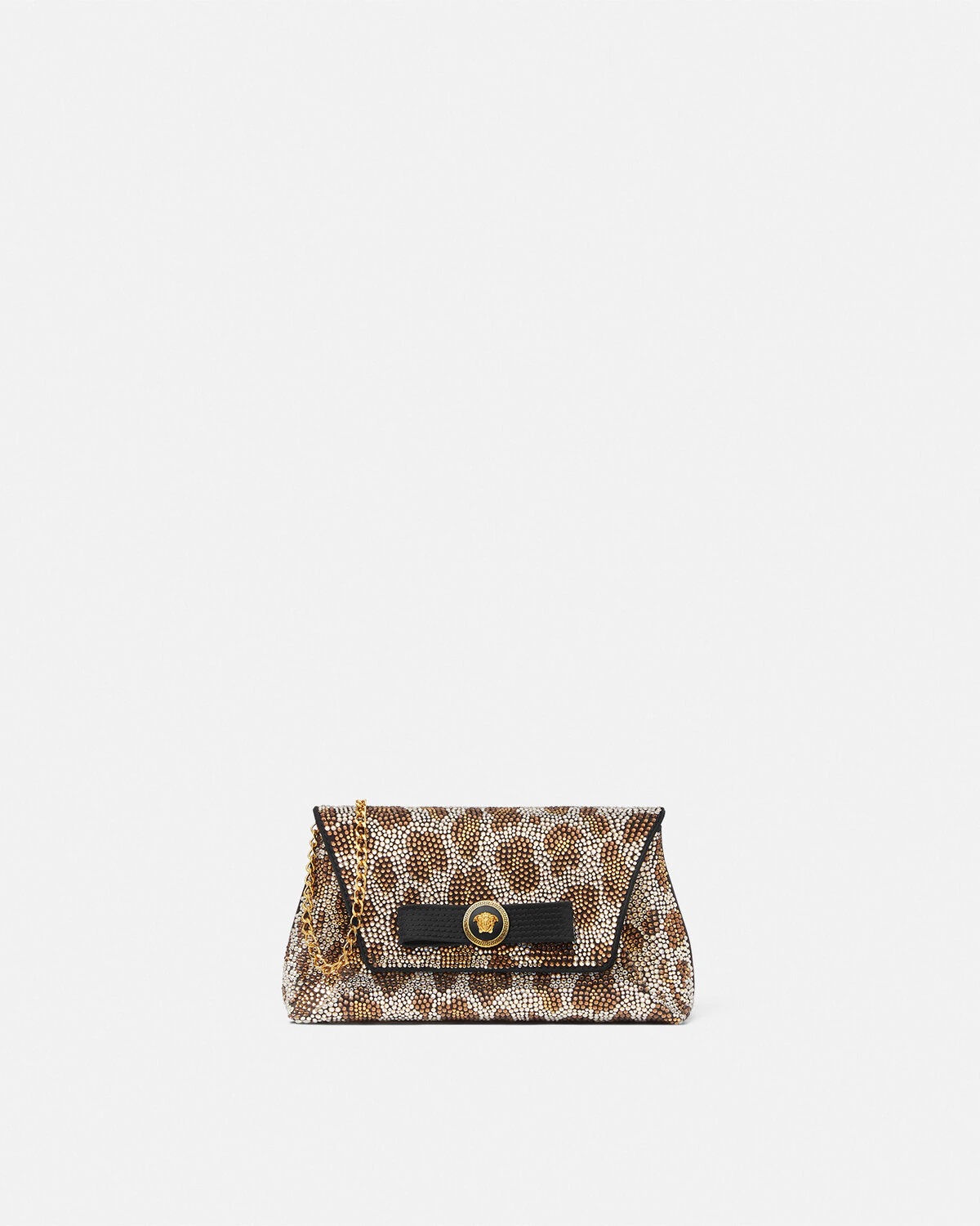 Crystal Leopard Gianni Ribbon Clutch - 1