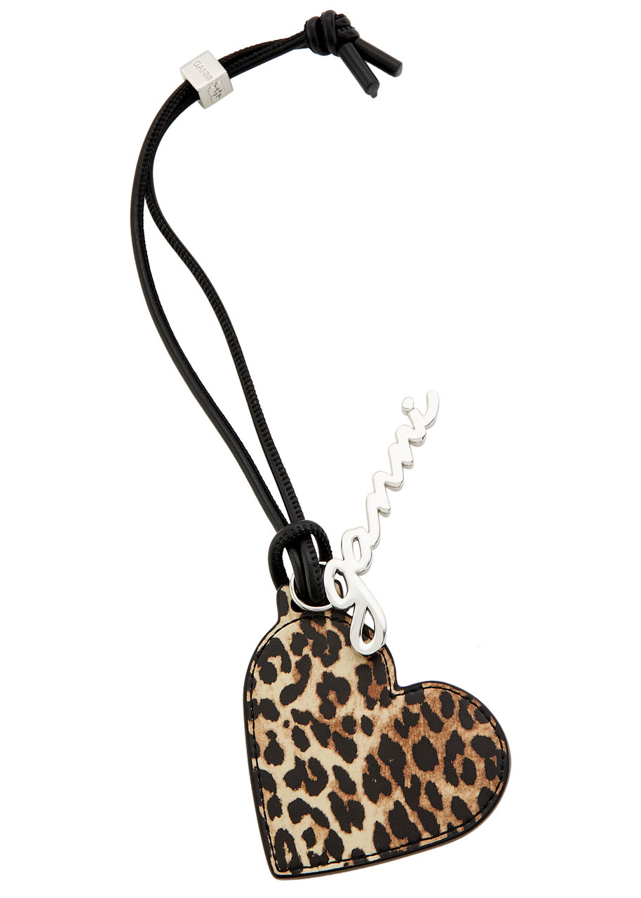 Ganni Bou Heart Mirror Leather Keyring - 2