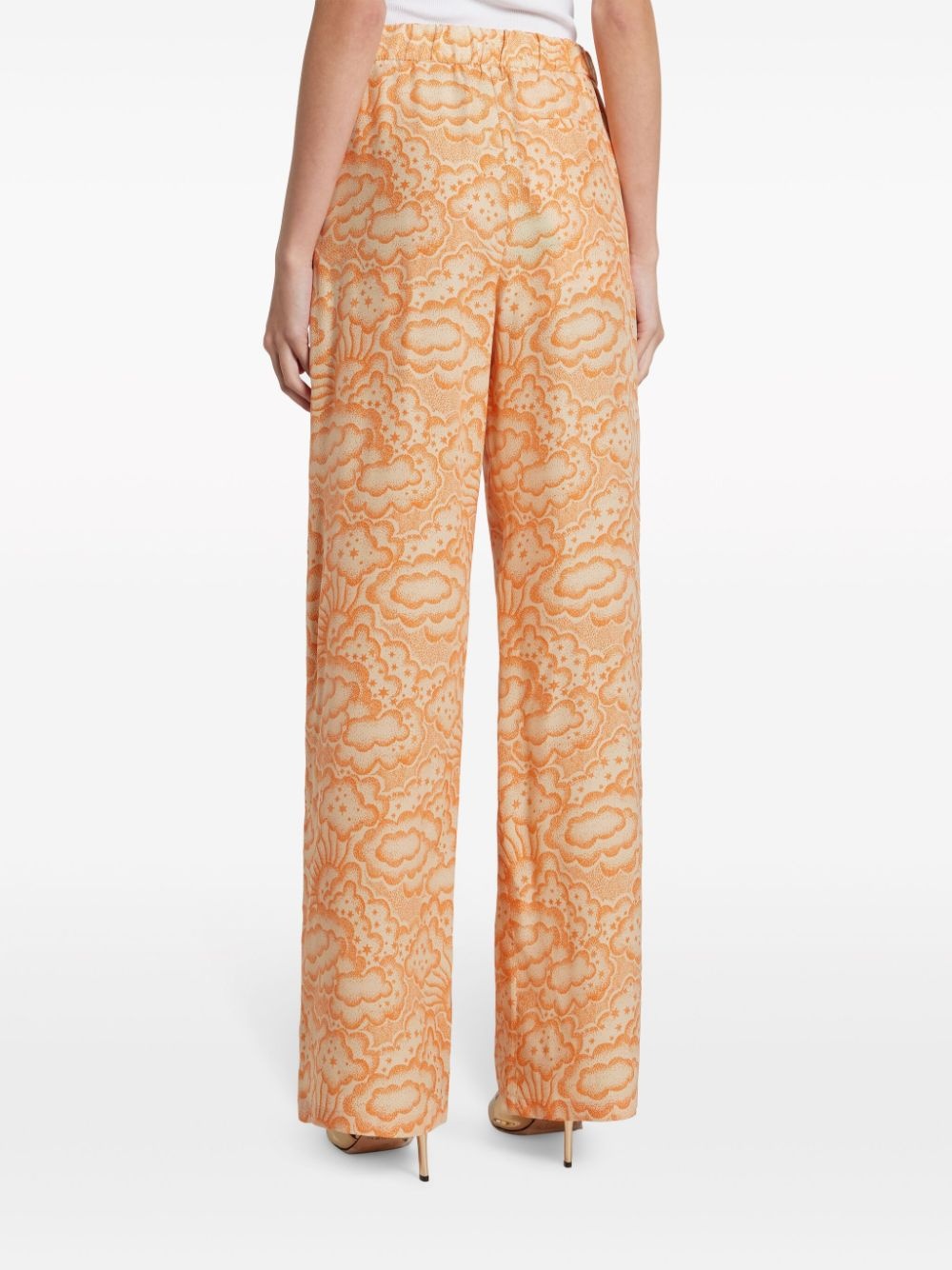 silk wide-leg trousers - 4