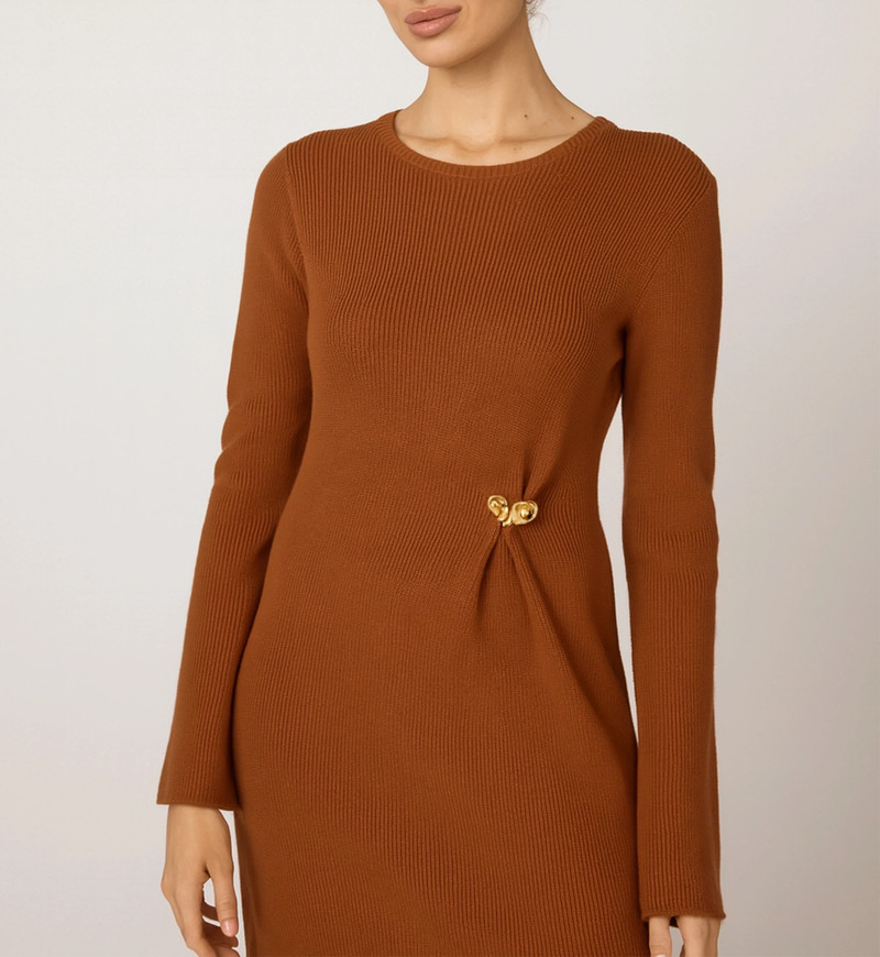 HJARTA MIDI DRESS | CLAY 4