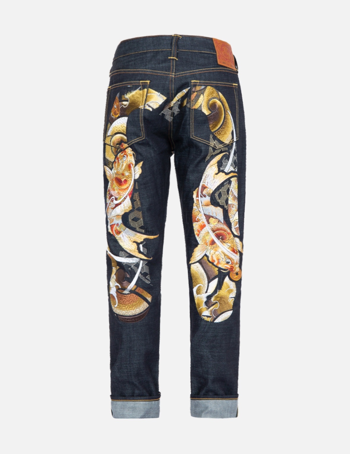 TATTOO KOI DAICOCK EMBROIDERY CARROT-FIT JEANS #2017 - 2