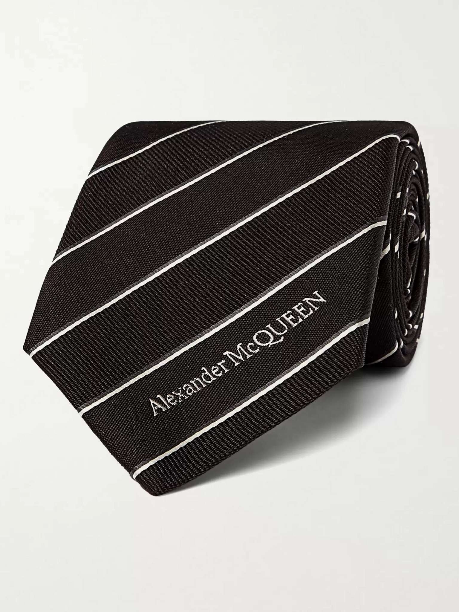 7cm Striped Silk Tie - 1