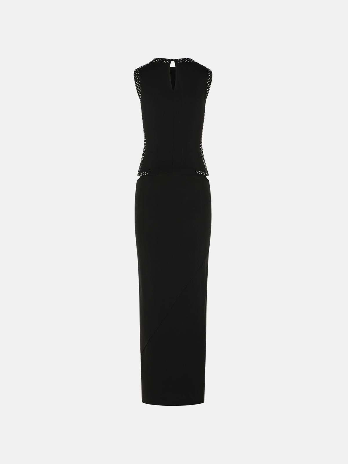 DRESS IN BLACK ACETATE BLEND - 3