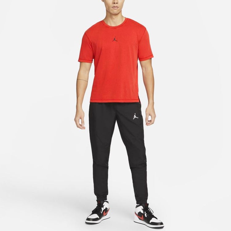 Men's Air Jordan Dri-FIT Logo Quick Dry Sports Short Sleeve Red T-Shirt DH8922-687 - 5