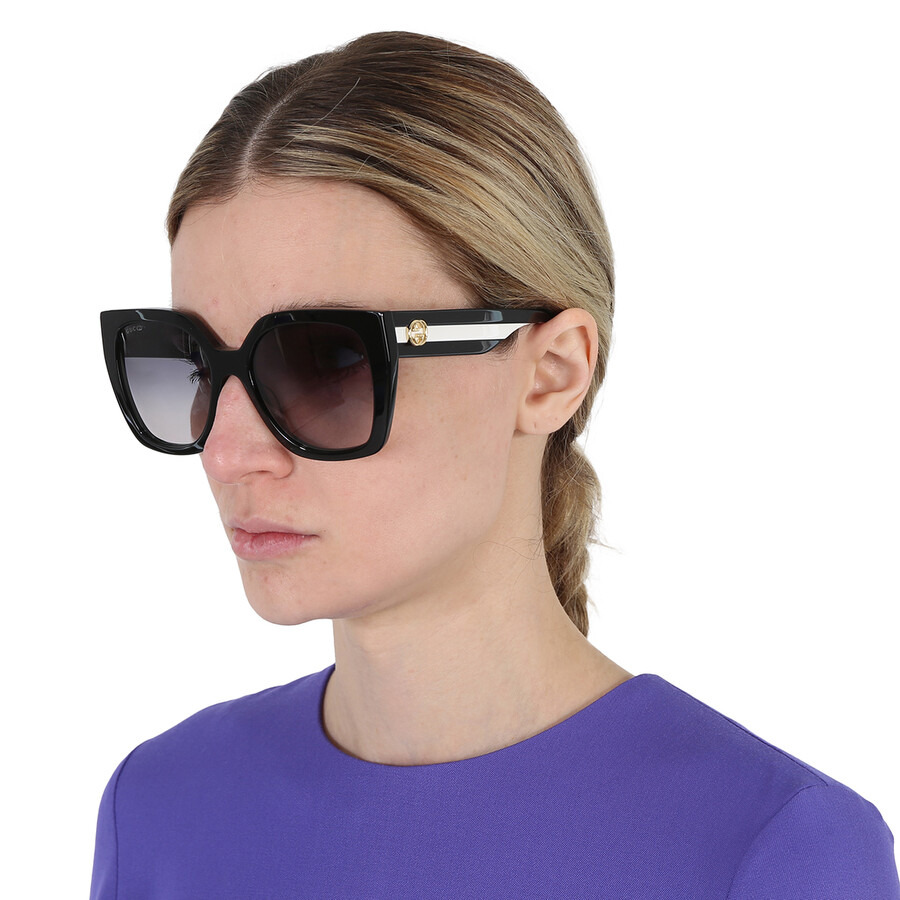 Open Box - Gucci Grey Gradient Butterfly Ladies Sunglasses GG1300S 004 55 - 3