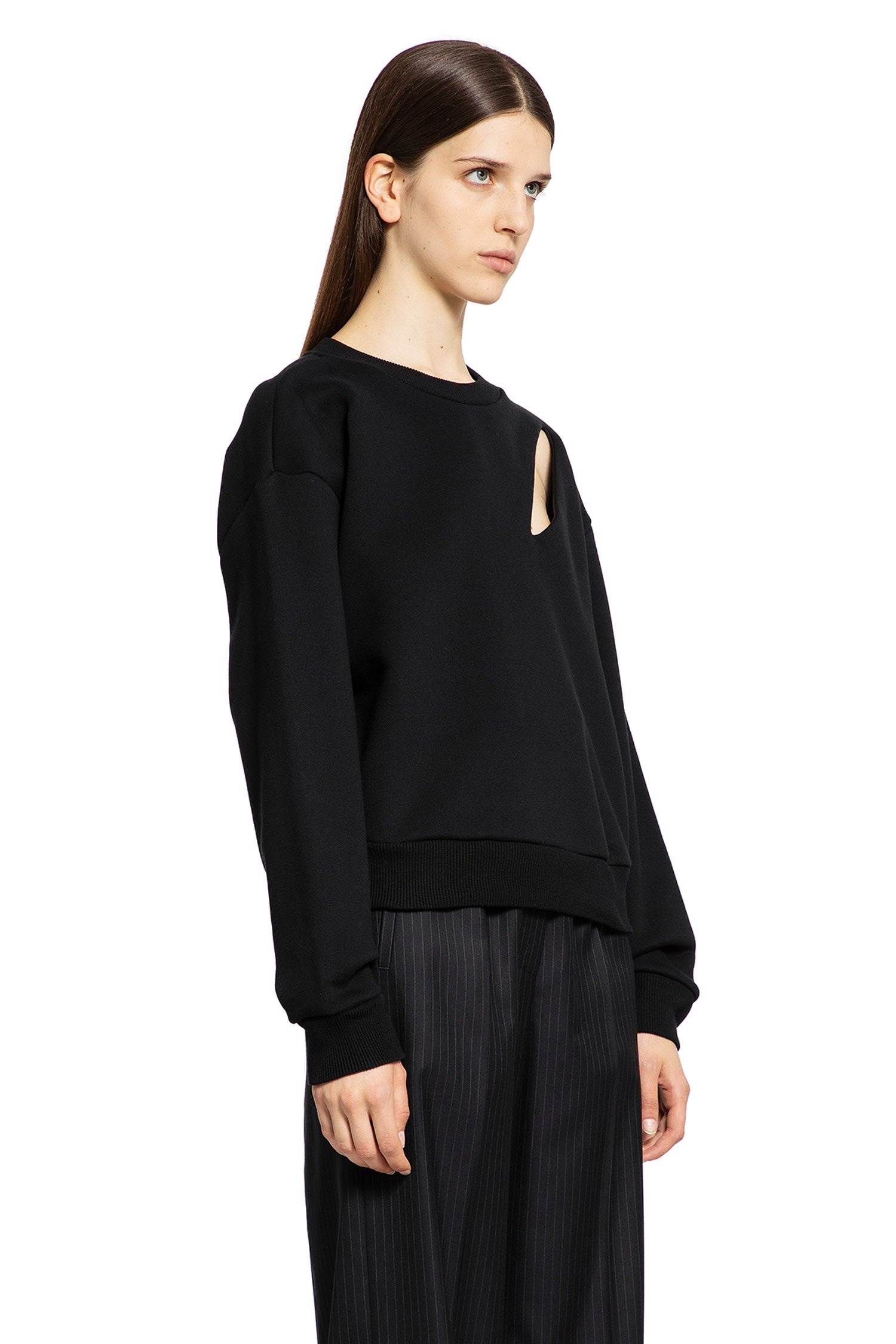 めい Alexander McQueen ALEXANDER MCQUEEN WOMAN BLACK SWEATSHIRTS
