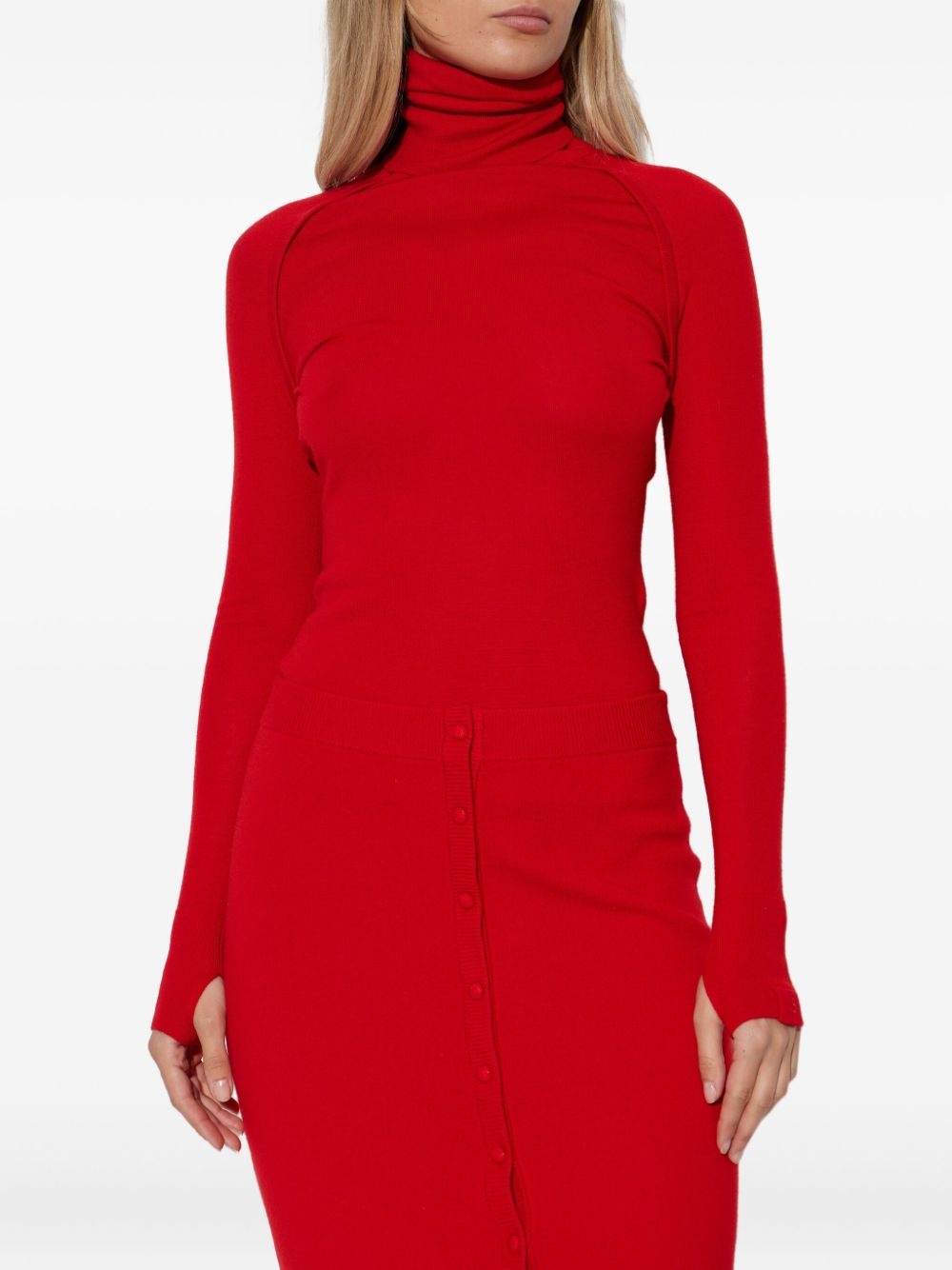 wool high neck top - 3