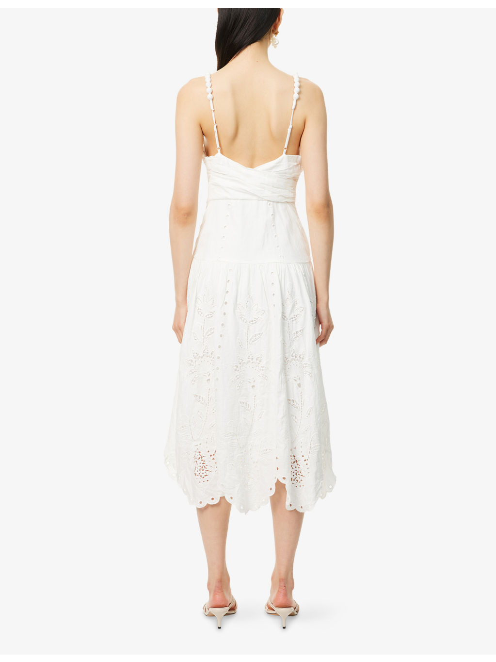 Richilieu Embroidered Linen-Blend Midi Dress - 4