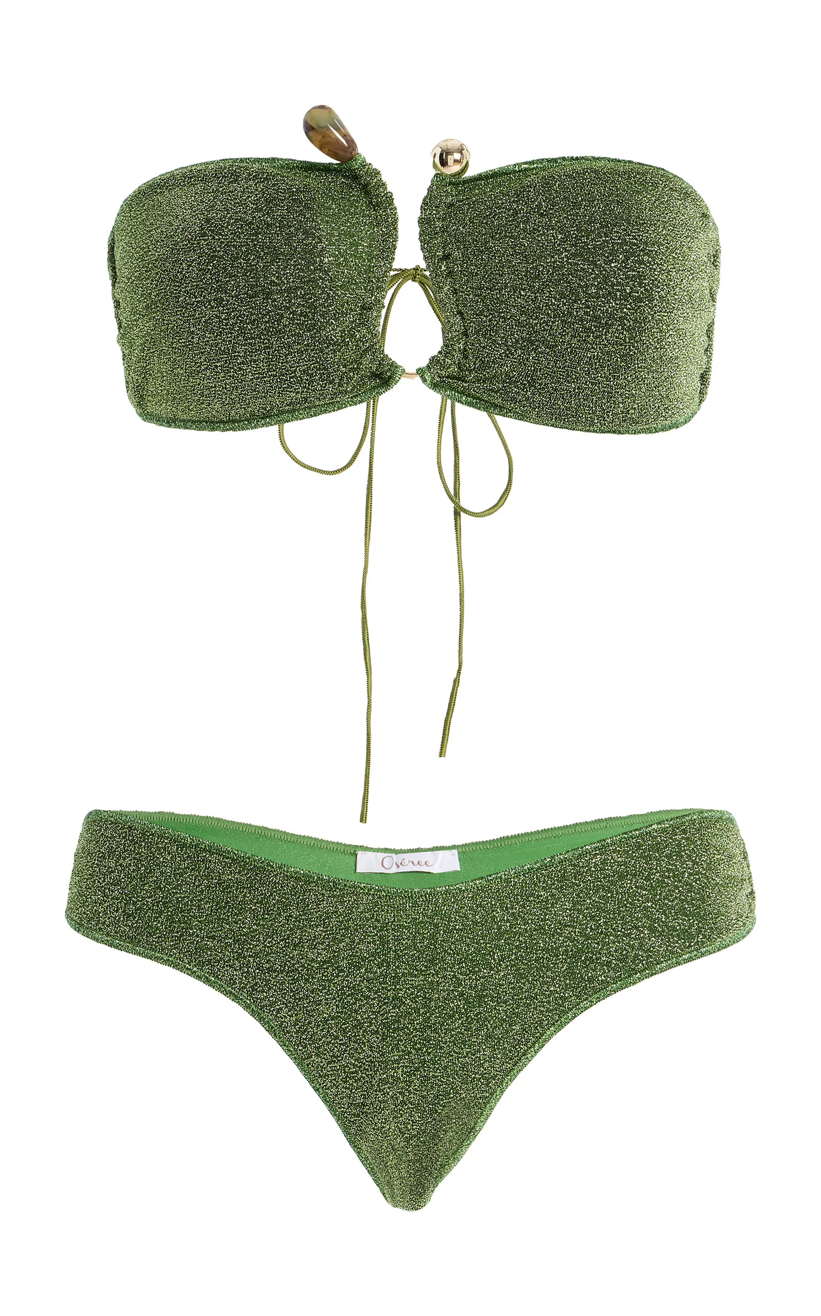 Lumière Stoned Bandeau Bikini green - 1