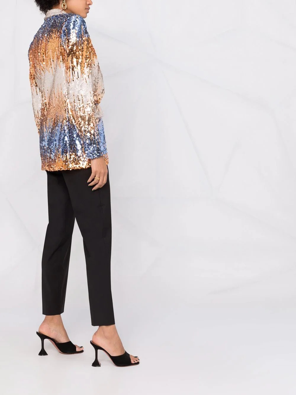 sequin single-breasted blazer - 4