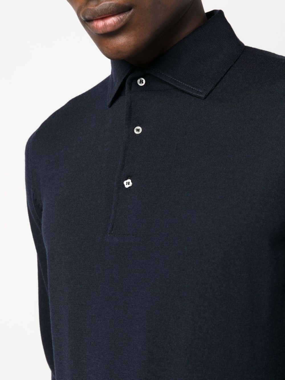 fine-knit wool polo shirt - 5