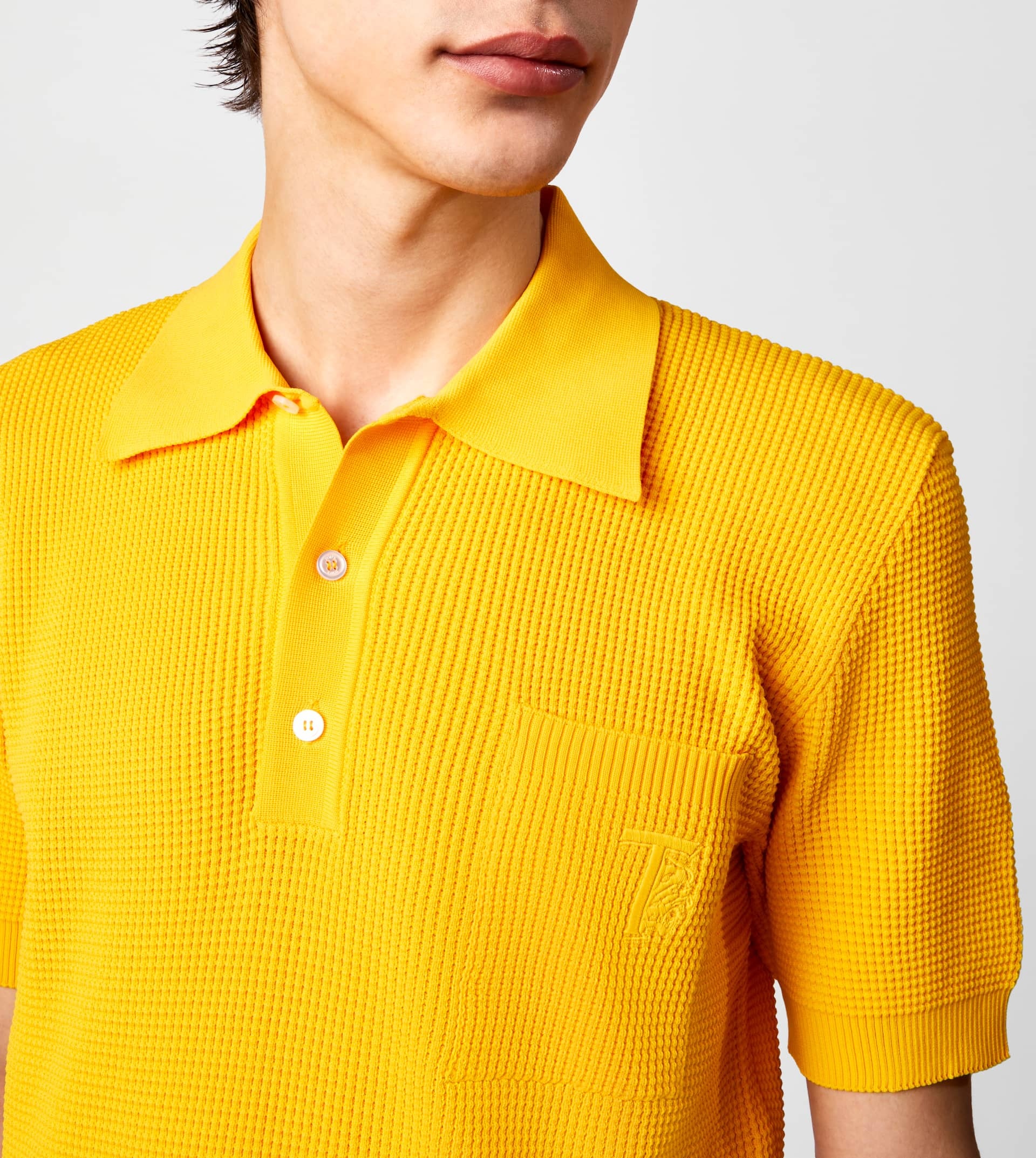 POLO SHIRT IN KNIT - YELLOW - 2