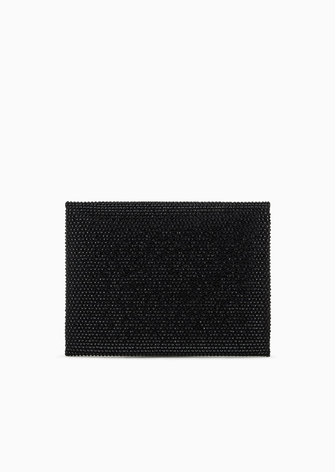 Small satin and rhinestone clutch bag - 3