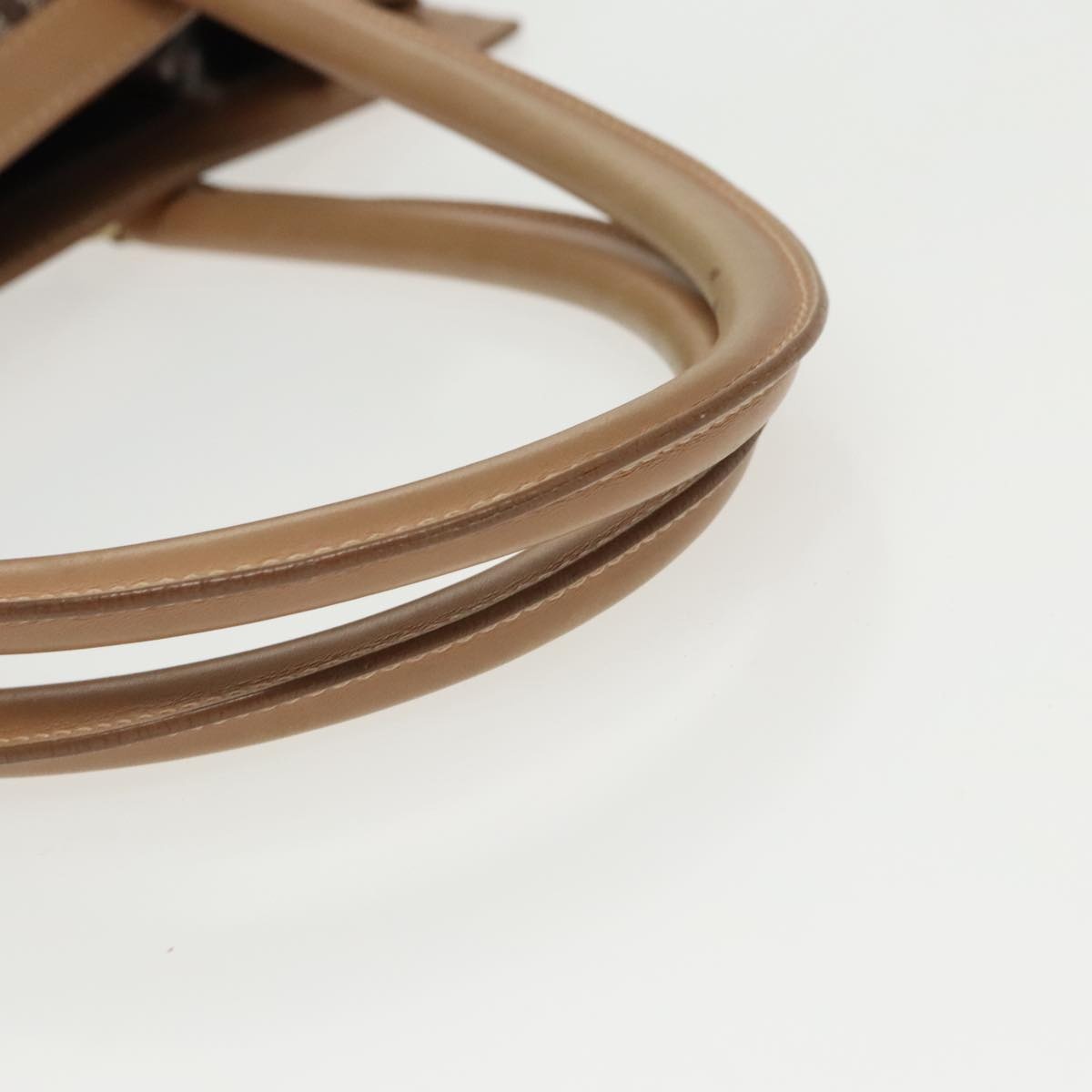 DIOR Trotter Canvas Hand Bag Beige Brown Gold - 7