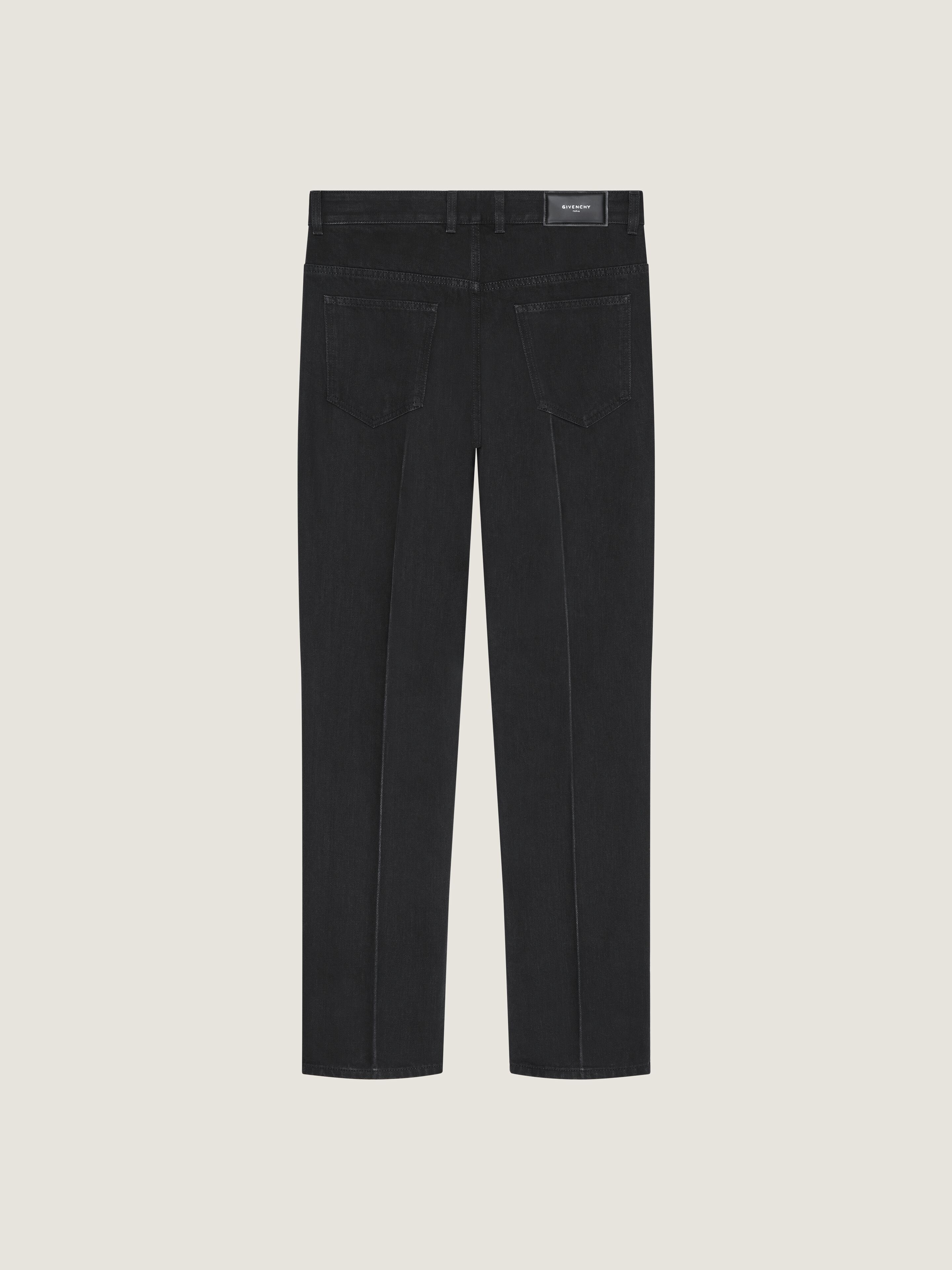 STRAIGHT FIT JEANS WITH CREASE EFFECT - 4