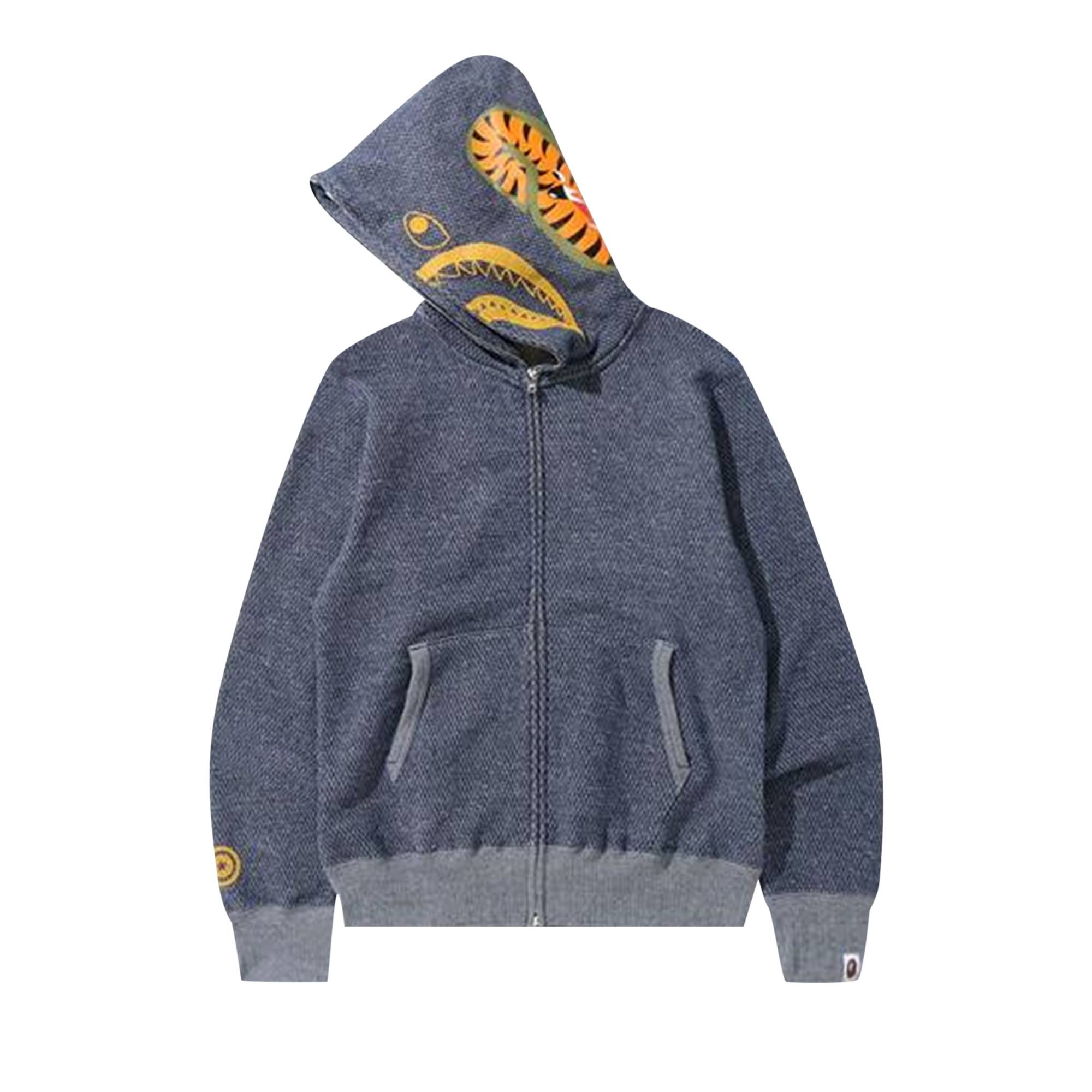 BAPE Shark Full Zip Hoodie 'Navy' - 2