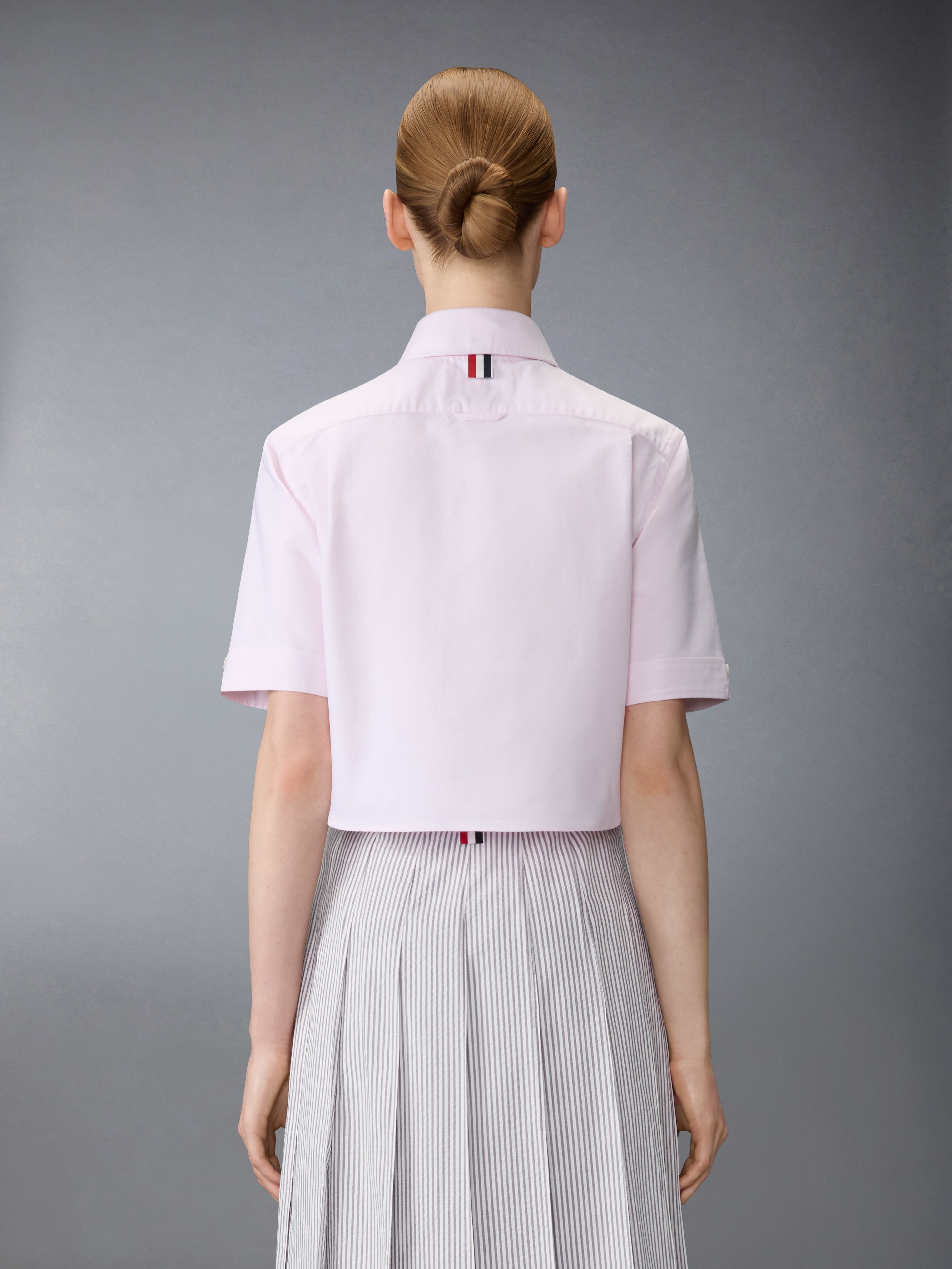 OXFORD CROPPED SHORT SLEEVE SHIRT - 3
