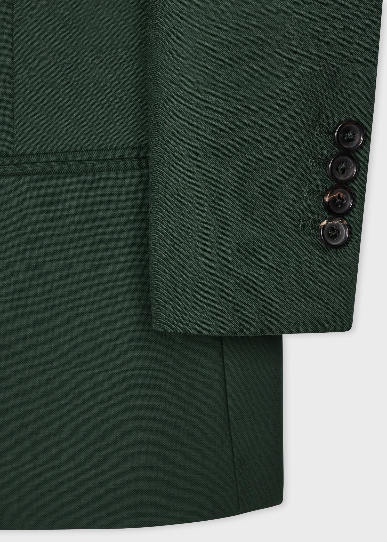 Women's Pine Green Wool Hopsack Blazer - 3