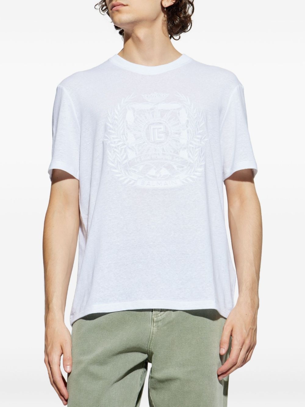 embroidered-logo T-shirt - 3