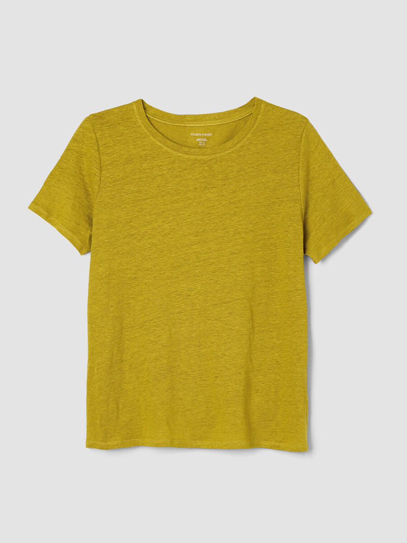 Organic Linen Jersey Crew Neck Tee 1