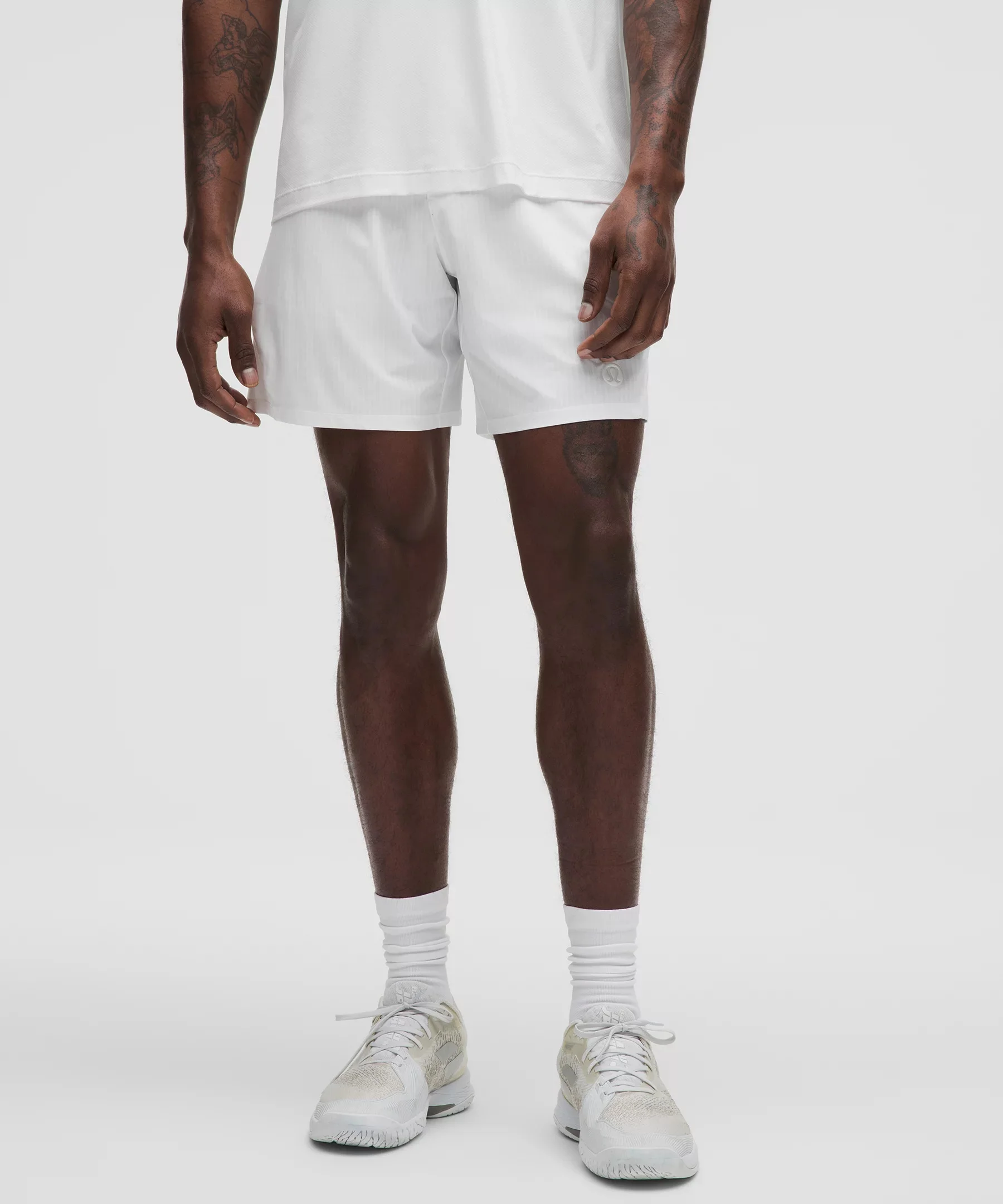 Striped Mesh Tennis Short 7" - 1