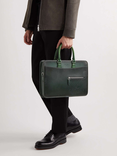 Berluti Two-Tone Scritto Leather Briefcase outlook