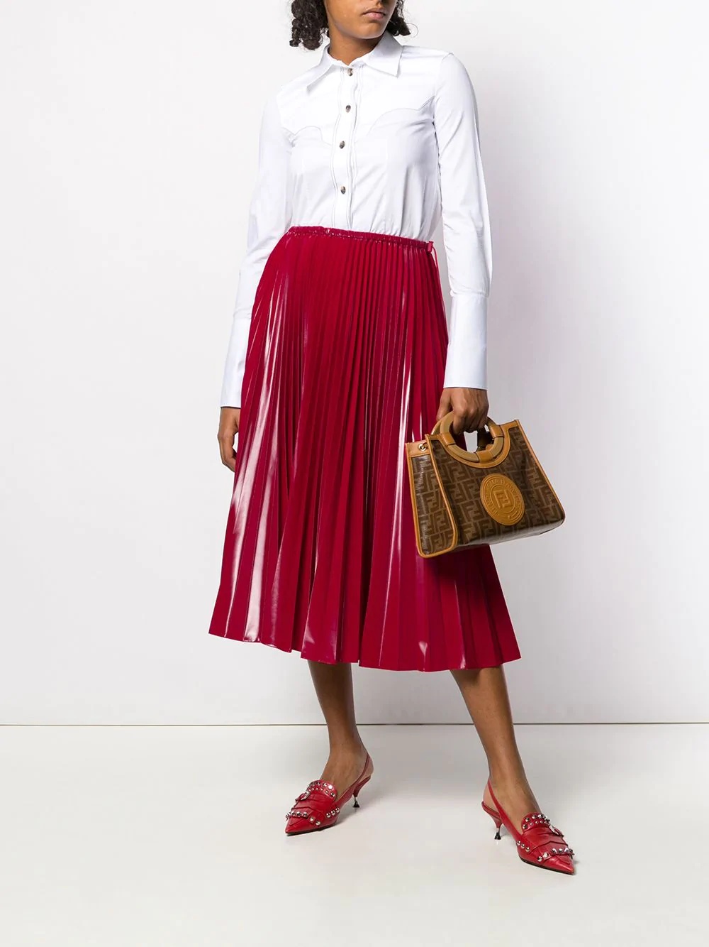 pleated midi skirt - 2