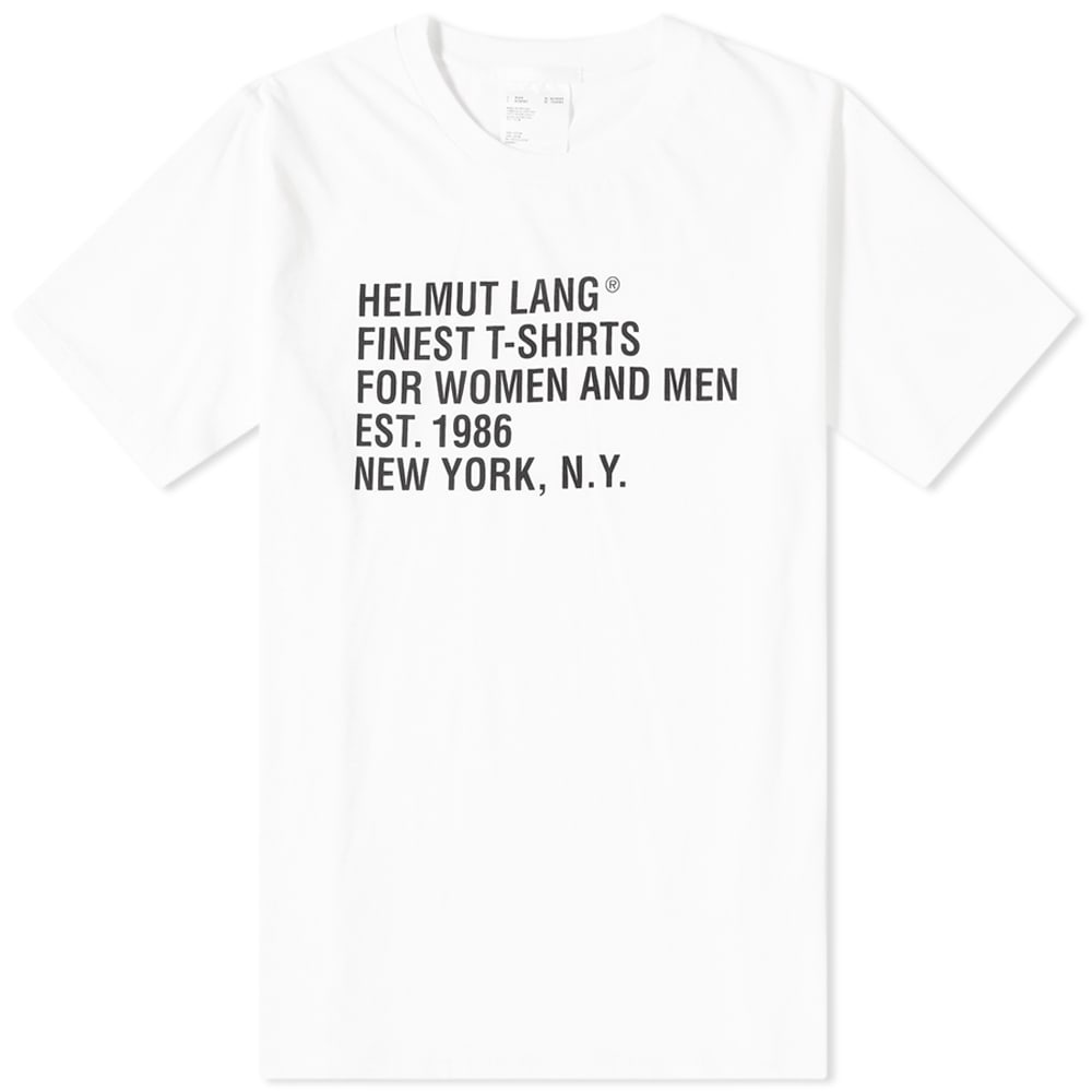 Helmut Lang Text Print Logo Tee - 1