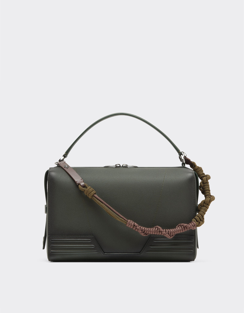 Reconditioned by Ferrari GT soft shoulder bag in gradient-effect leather with scoubidou detail 1