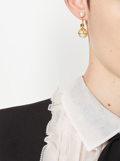 Valentino VLogo pearl drop earring outlook