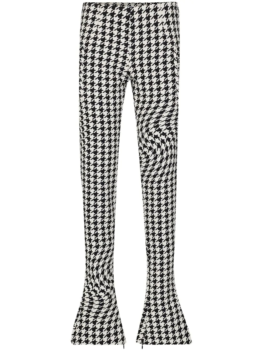 psychedelic houndstooth-print trousers - 1