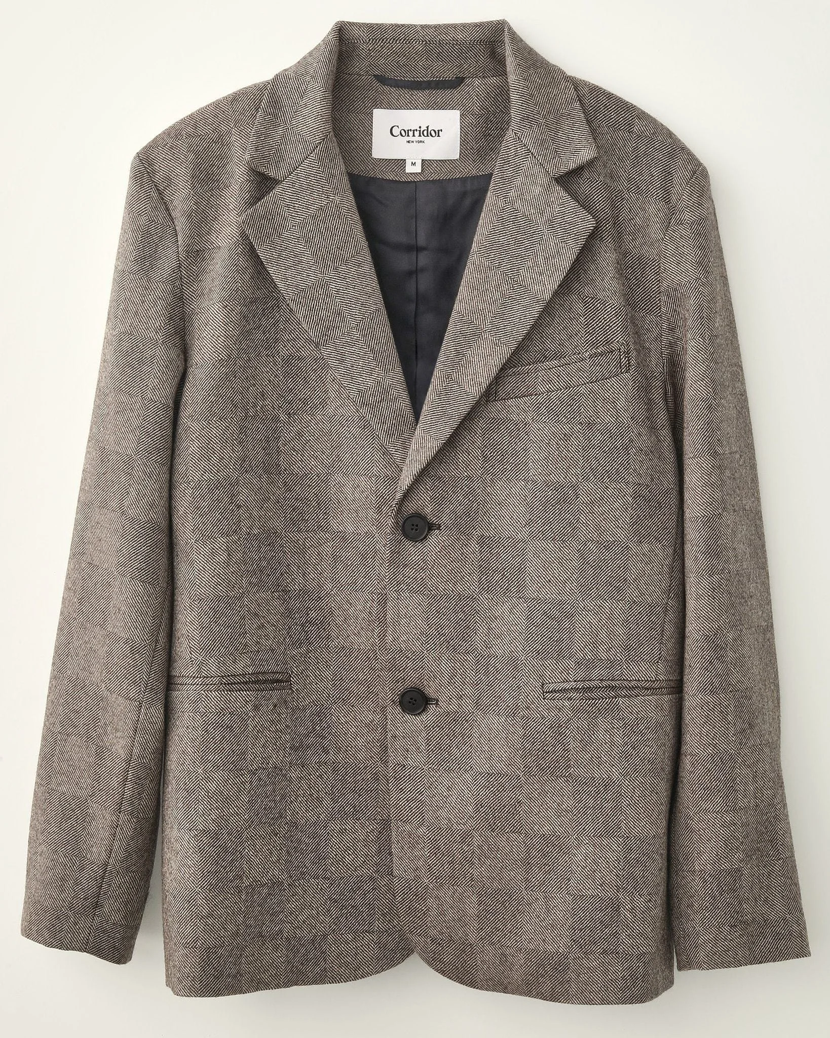 CHECK 2 BUTTON BLAZER - 1