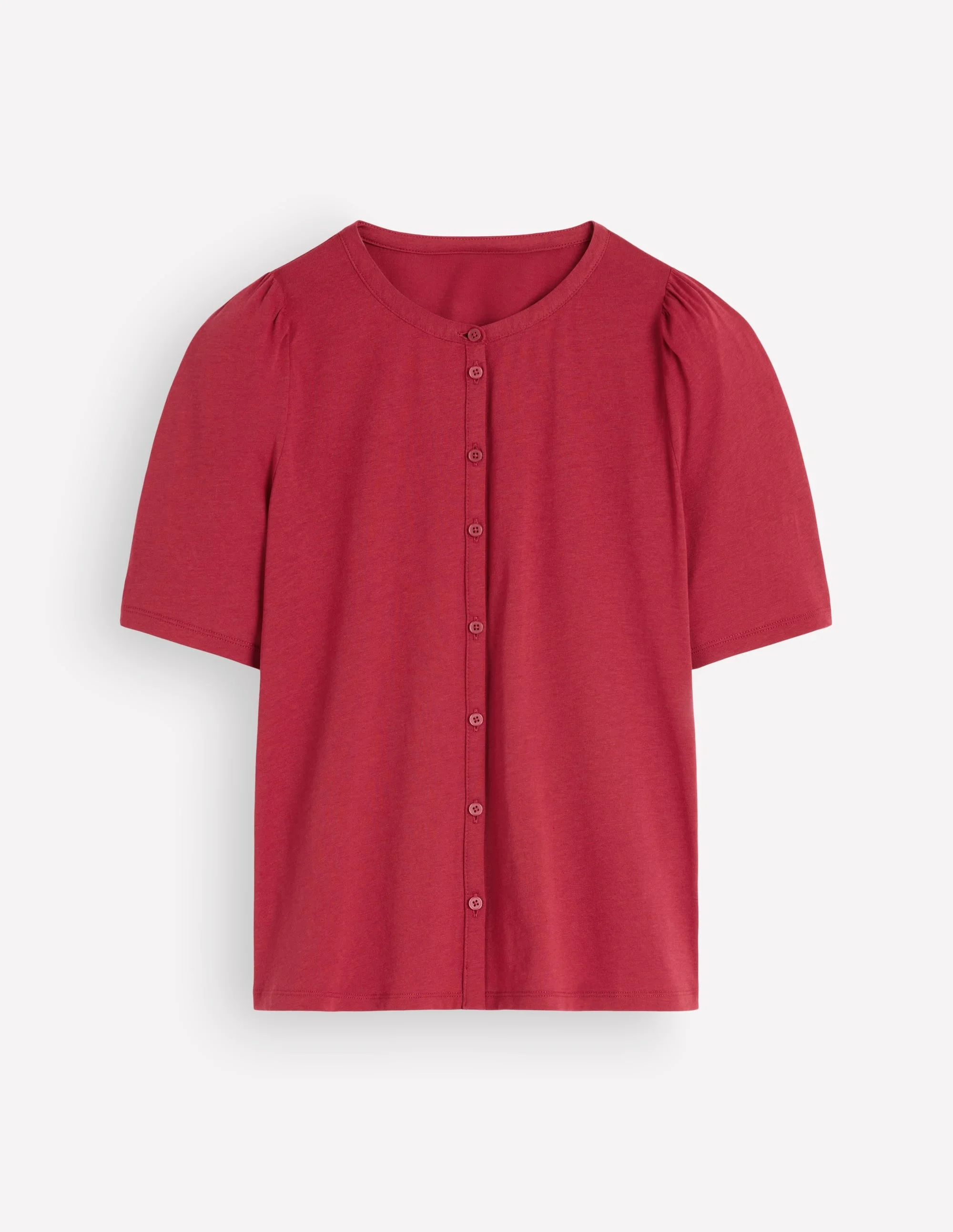 Supersoft Short Puff Shirt-Red Earth - 1