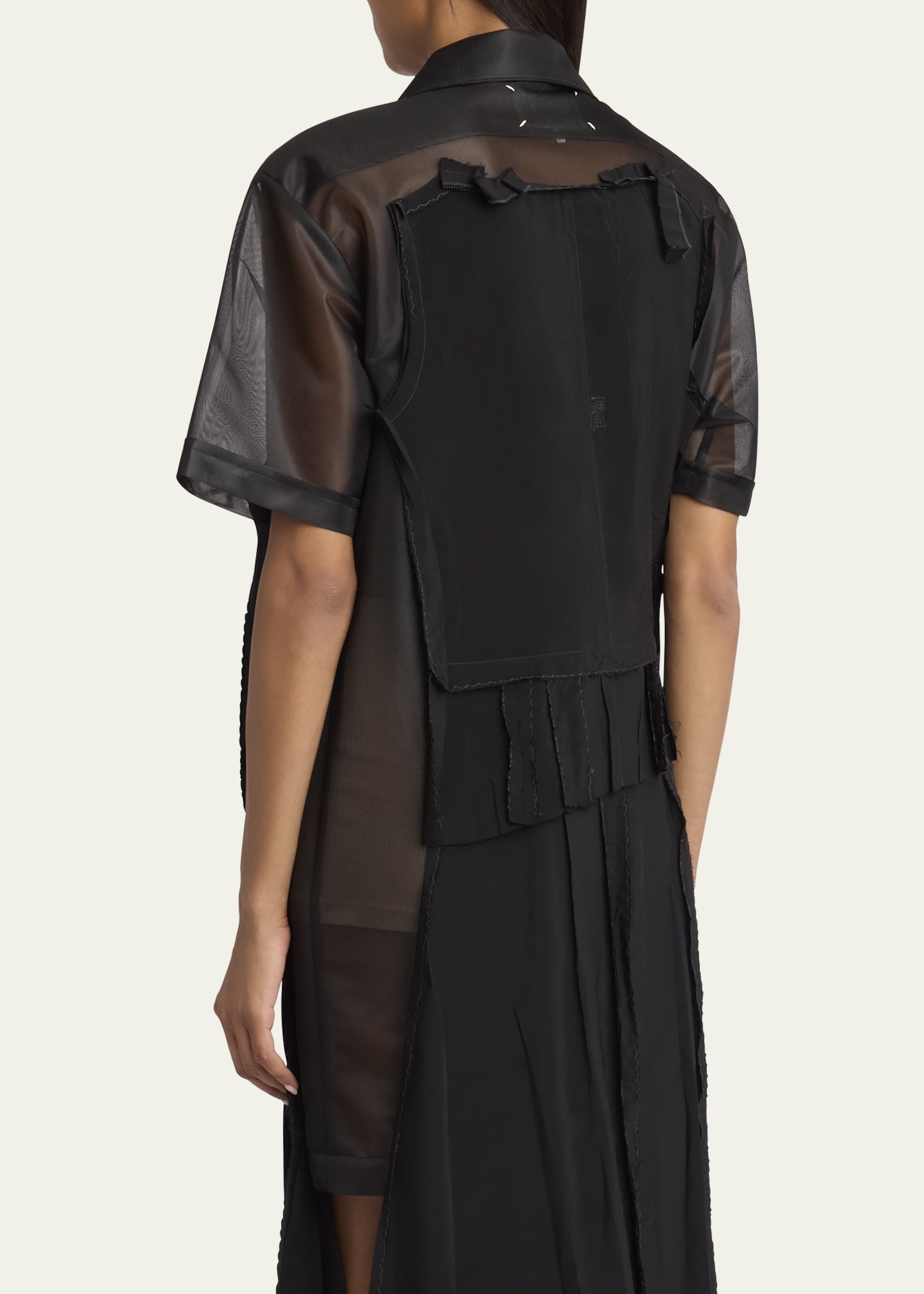 Deconstructed Button Down Midi Dress - 3