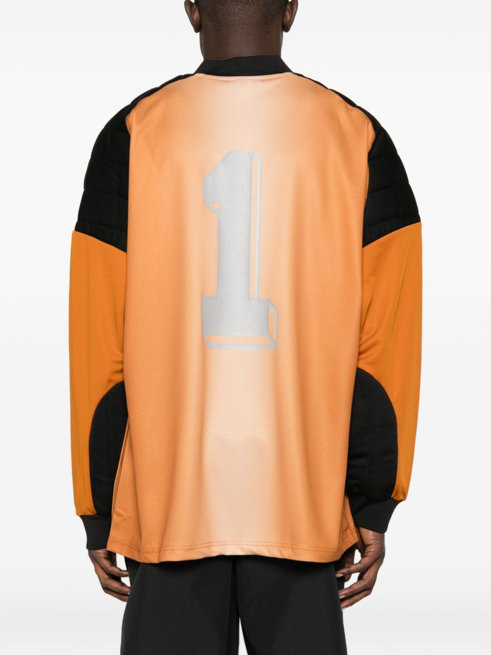 panelled V-neck sweatshirt - 4
